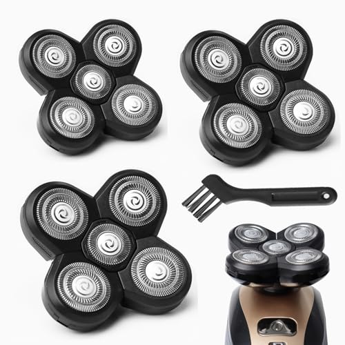 GORLENT 3-Pack Pro 5 Replacement Blade Refills for Freebirds Bald Head Shavers, Shaver Replacement Head for a Close and Smooth Shaving Experience