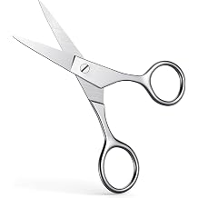Nose Hair Scissors Eyebrow Scissors Sharp Tip Professional Grooming Scissors Stainless Steel Small Trimming Scissors for Eyelashes Mustache Facial Hair Sewing Embroidery AsonTao
