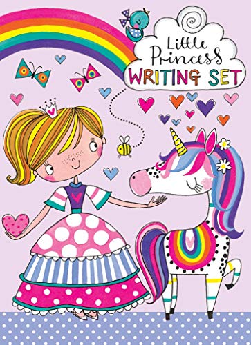 Juego de cartas y escritura para niños con diseño de pequeña princesa.