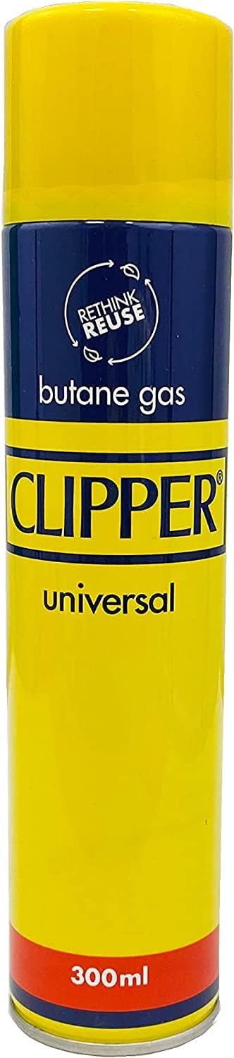 Falcon Group Transparent Clipper Universal Gas 300Ml - Genuine Refillable Fuel For Lighters, Bbqs, Cookers, Cigarette Lighters, And Candle Lighters Lighter Fluid For All Butane-Powered Devices