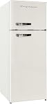Frigidaire EFR753 Retro Apartment Size Refrigerator with Top Freezer - 2 Door Fridge with 7.5 Cu Ft of Storage Capacity, Adjustable Spill-Proof Shelves, Door & Crisper Bins, CREAM