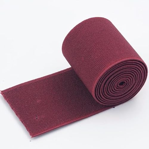 Euxhtywp 10M Burgunderrotes Elastisches Gummiband 25mm