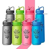HOMPO Botella de Agua Deportiva,Motivación Botella con Paja Y Marcas De Tiempo, sin BPA & a Prueba de Fugas,Eco Friendly,tritan,para niños, Viaje, Deporte, Bicicleta, Gym, Oficina