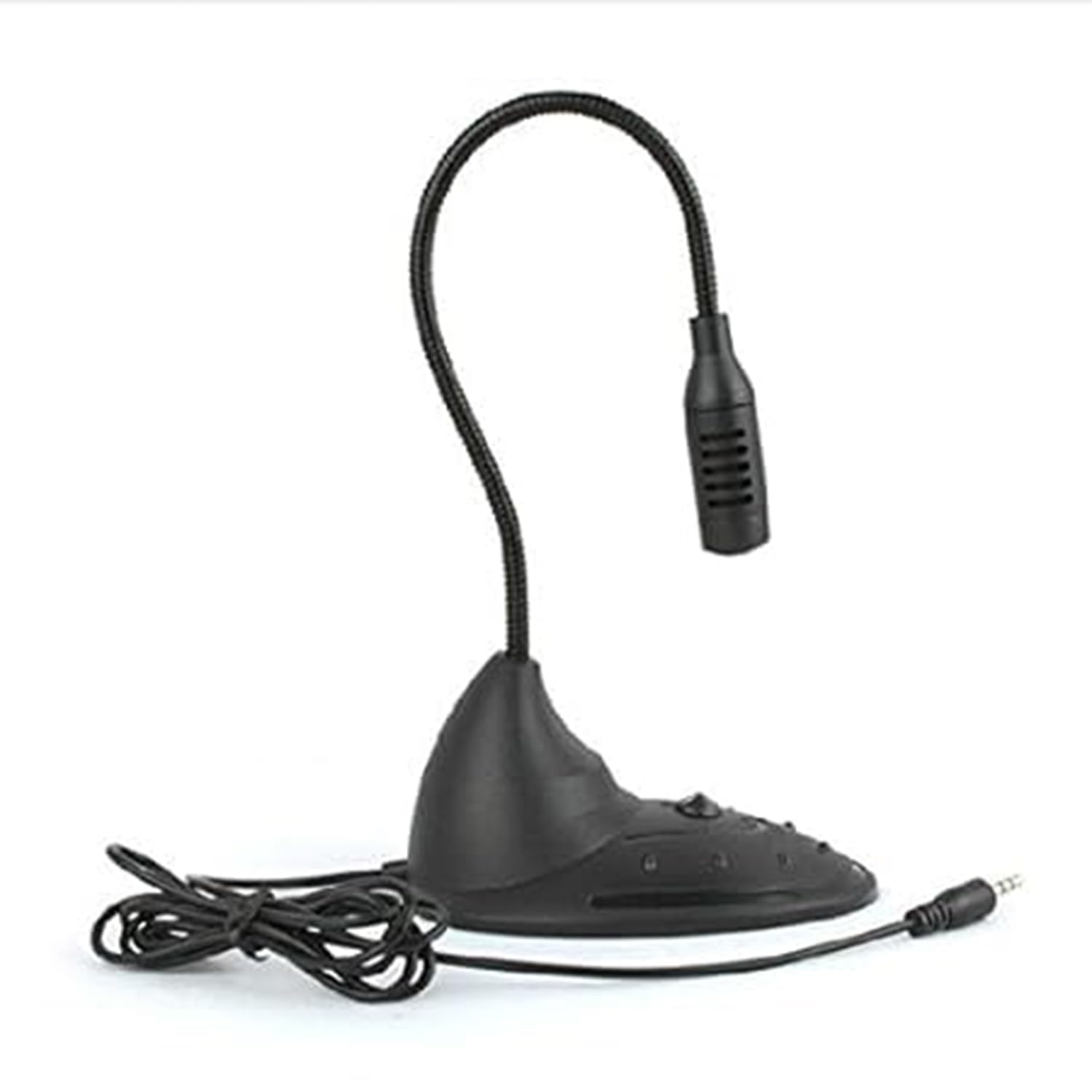 PremiumAV 3.5mm Desktop Microphone with Flexible Gooseneck Stand – Plug & Play Noise-Canceling Mic for PC, Laptop, Streaming, Gaming, Video Calls (Black)-image-5