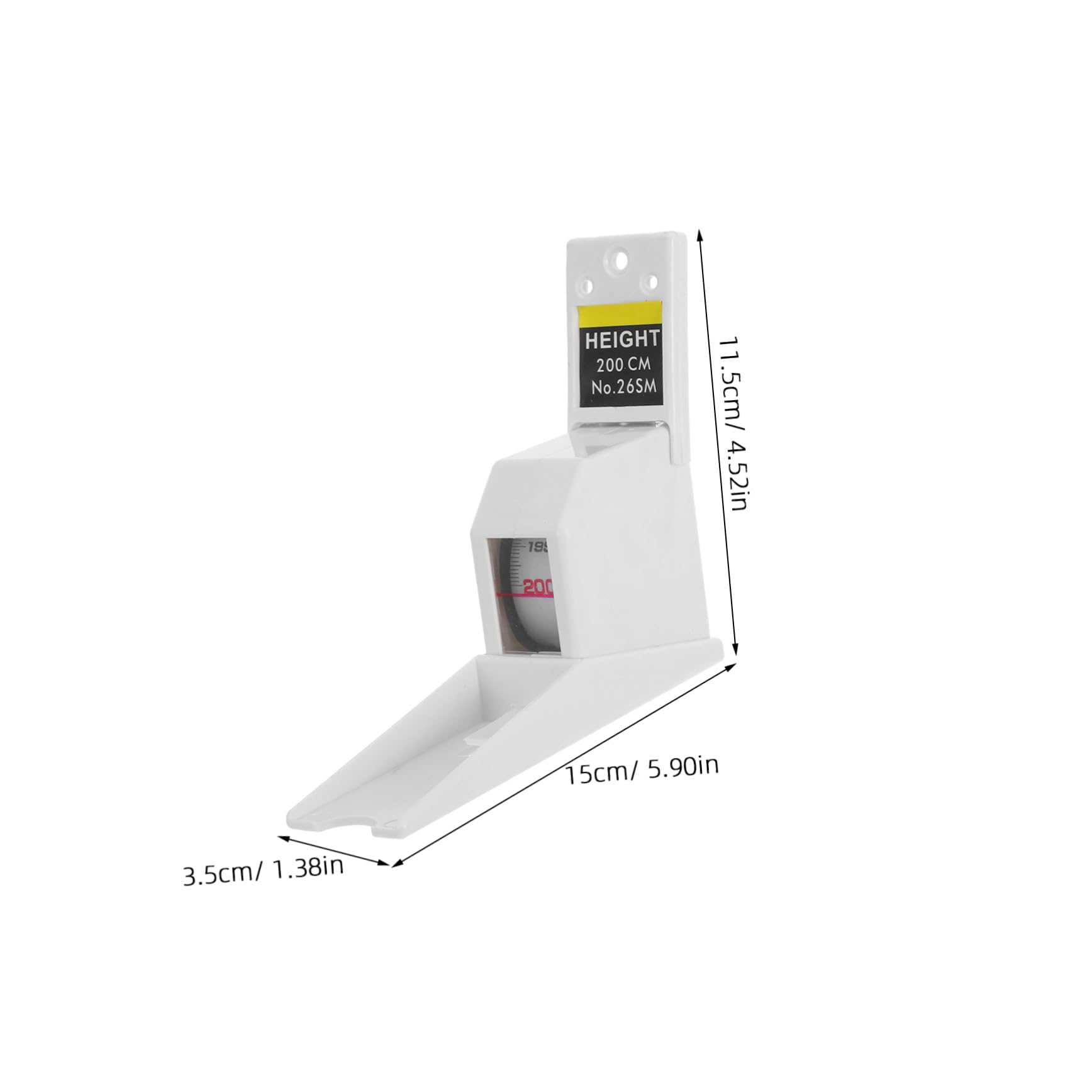 FUNOMOCYA Space-Saving Height Measuring Tape 2m Wall-Mounted Growth Chart for Boys and Girls Adults Precise Height Ruler