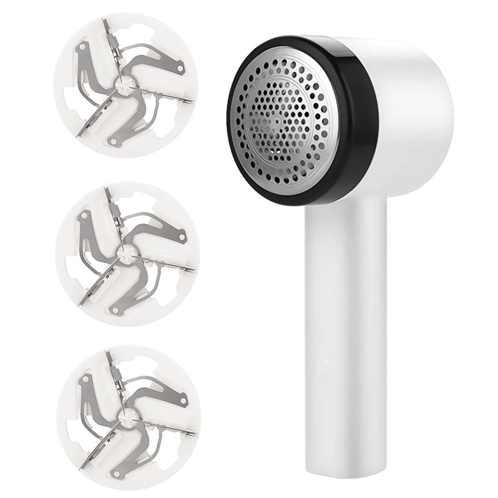 Lint Remover, Stainless Steel Sweater Fabric Removal Fuzz Cutter, Rechargeable Lint Shaver with 3, for Efficient Bobbles Fuzz Removing