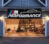 RamFlag Banner Flag Compatible with BMW M Performance banner 2x8 ft flag Car Show Man Cave Racing Flag Tools Shop Workshop Automotive Repair Garage Wall Decor Large Sign Outdoor Indoor Garden