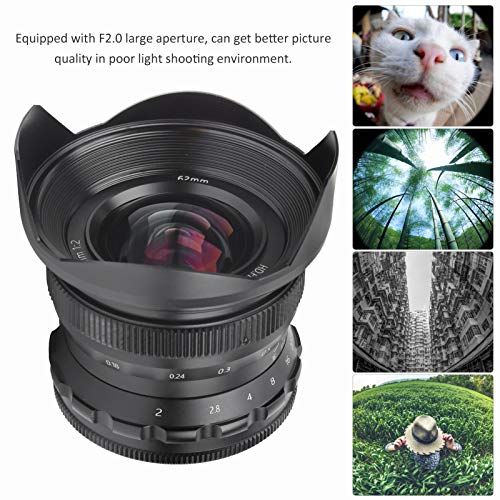 Dpofirs F2.0 FX 12 mm Weitwinkelobjektiv, Fisheye Scenery-Objektiv mit festem Fokus und großer Blende für X-T4 / X-T3… – Bild 3