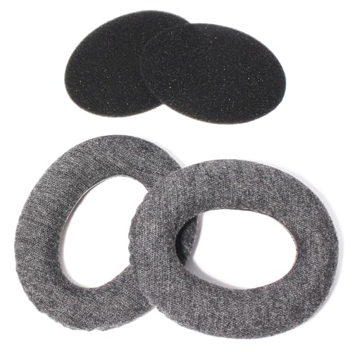 Replacement Ear Pads for Sennheiser HD598 HD560S Headphones - Gray | Fit for Sennheiser HD598CS/598SE/598SR/595/HD599/515/518/HD555/HD558/HD569/579, Linen Cotton Ear Cushions, High-Density Foam