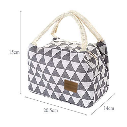 Sanyyanlsy Lunch Bag for Women Men Kids, Leakproof Thermal Reusable Lunch Box, Lunch Cooler Tote for Office Work Insulated Canvas Box Tote Bag Food Lunch Bags,A