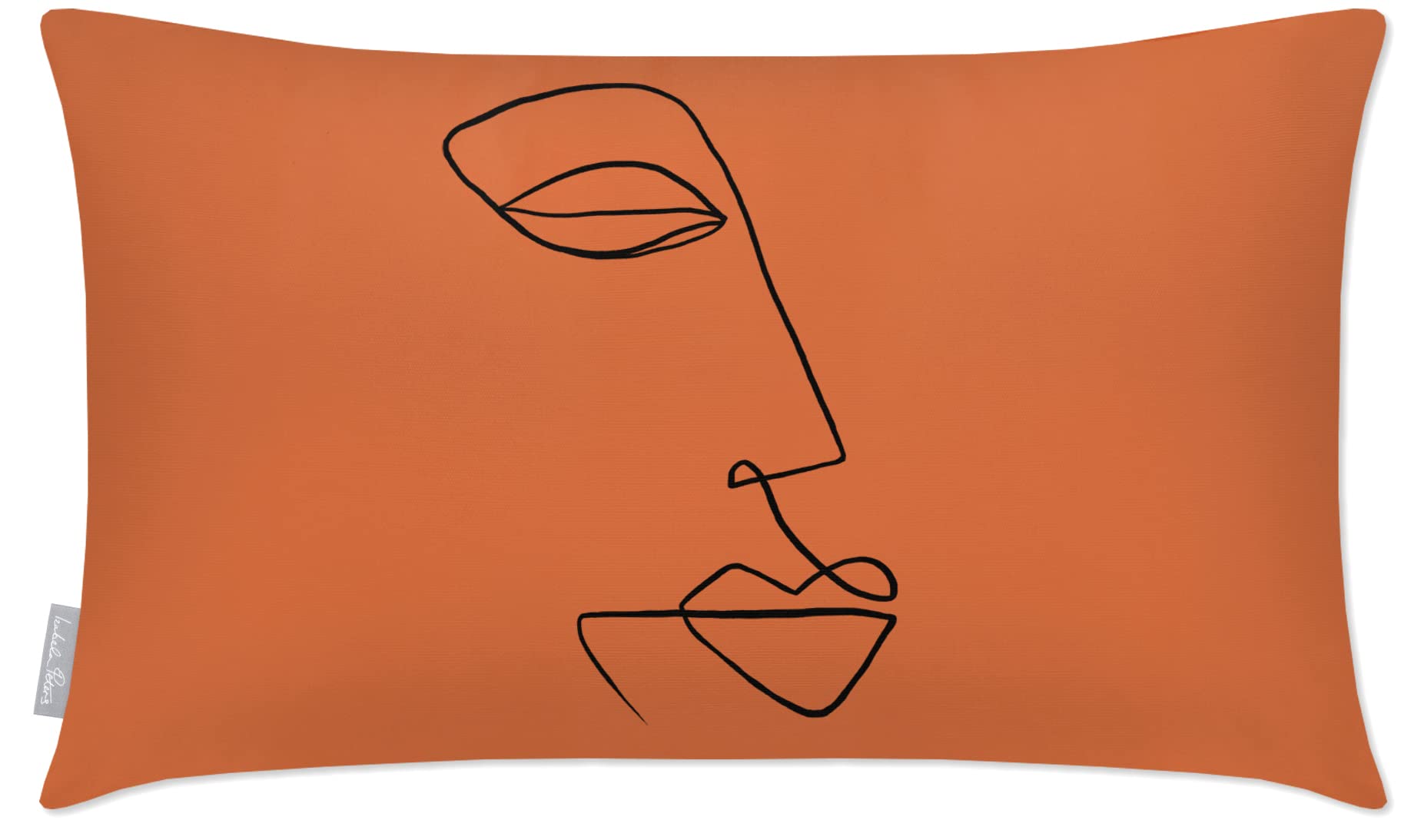 Izabela Peters Outdoor Cushions Waterproof, 50 x 30 cm, Filled Outdoor Cushion, Joyful Face - Burnt Ochre, Garden Furniture Cushions, Outdoor Seat Cushions, Garden Chair Cushions