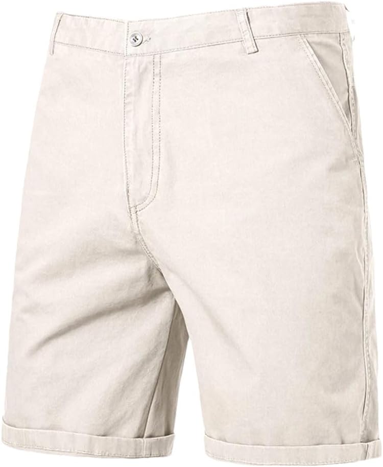 Men's Solid Color Casual Cotton Casual Classic Simple Business Shorts