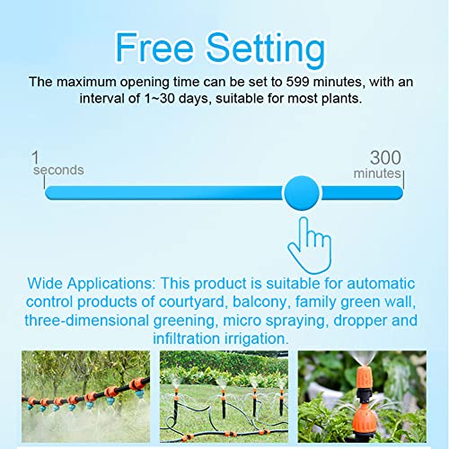 Kiboule Controlador de irrigação automático inteligente para casa jardim varanda família temporizado