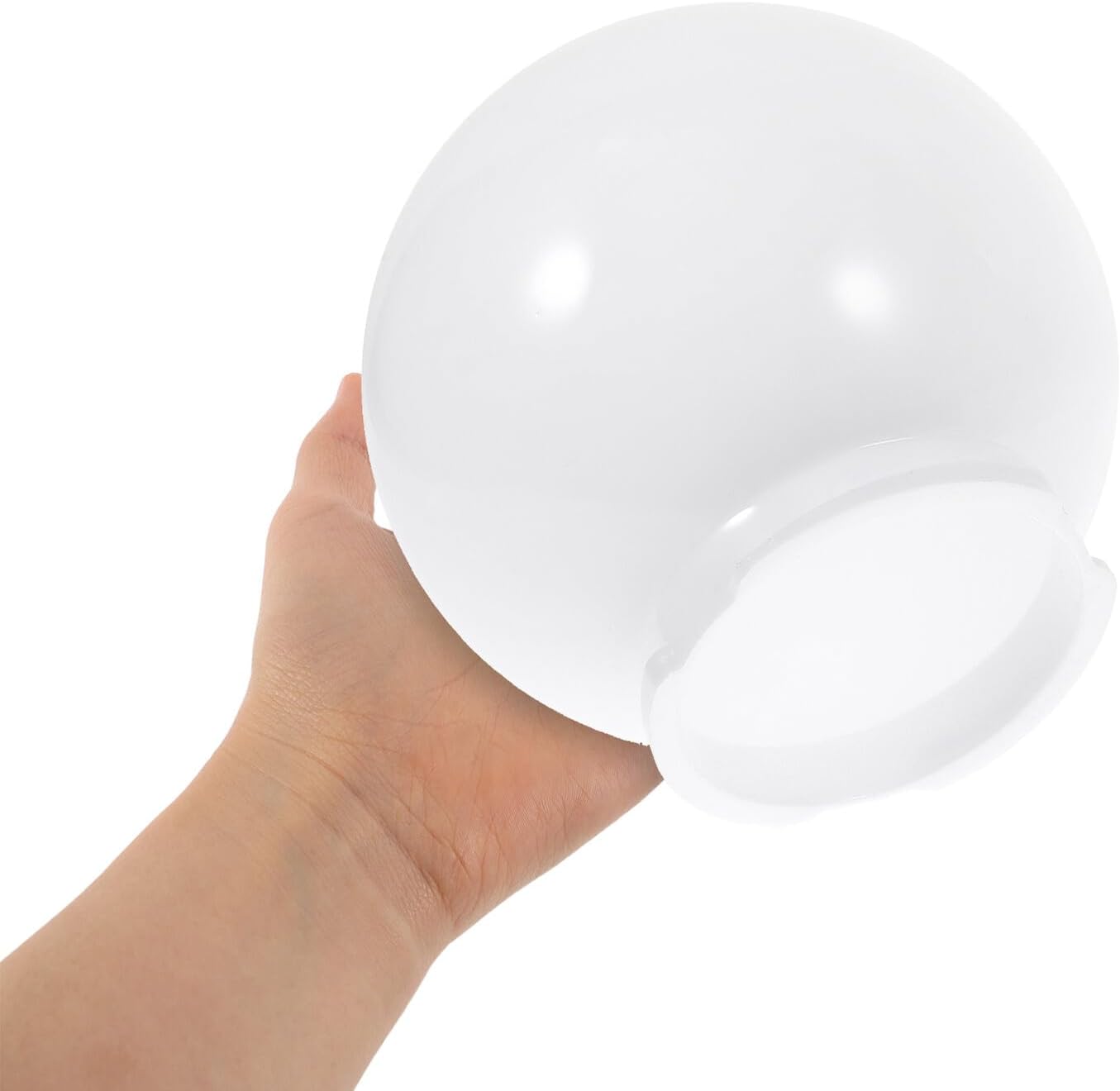 Outdoor Globe Wall Lamp Shade Replacement Acrylic Milky White Spherical Light Cover Post Light Accessory for Garden Porch Weather-Resistant Protection