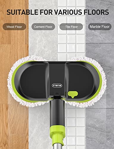 Biuble Cordless Electric Mop, Dual Spin Mops For Floor Cleaning, Led Headlight / Stand-Free / Water Sprayer, Rechargeable Scrubber Cleaner Mops With 300Ml Water Tank For Multi Floors, Self-Propelled #TOP5