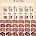 DENESTUP 12 Colors Lip Liner Set, Brown Pink Red Series Lip Liners, Plump Nude Lip Shape No Smudge Longwear Smooth Lip Pen Waterproof Lipstick High Pigmented Natural Lip Makeup Pencil