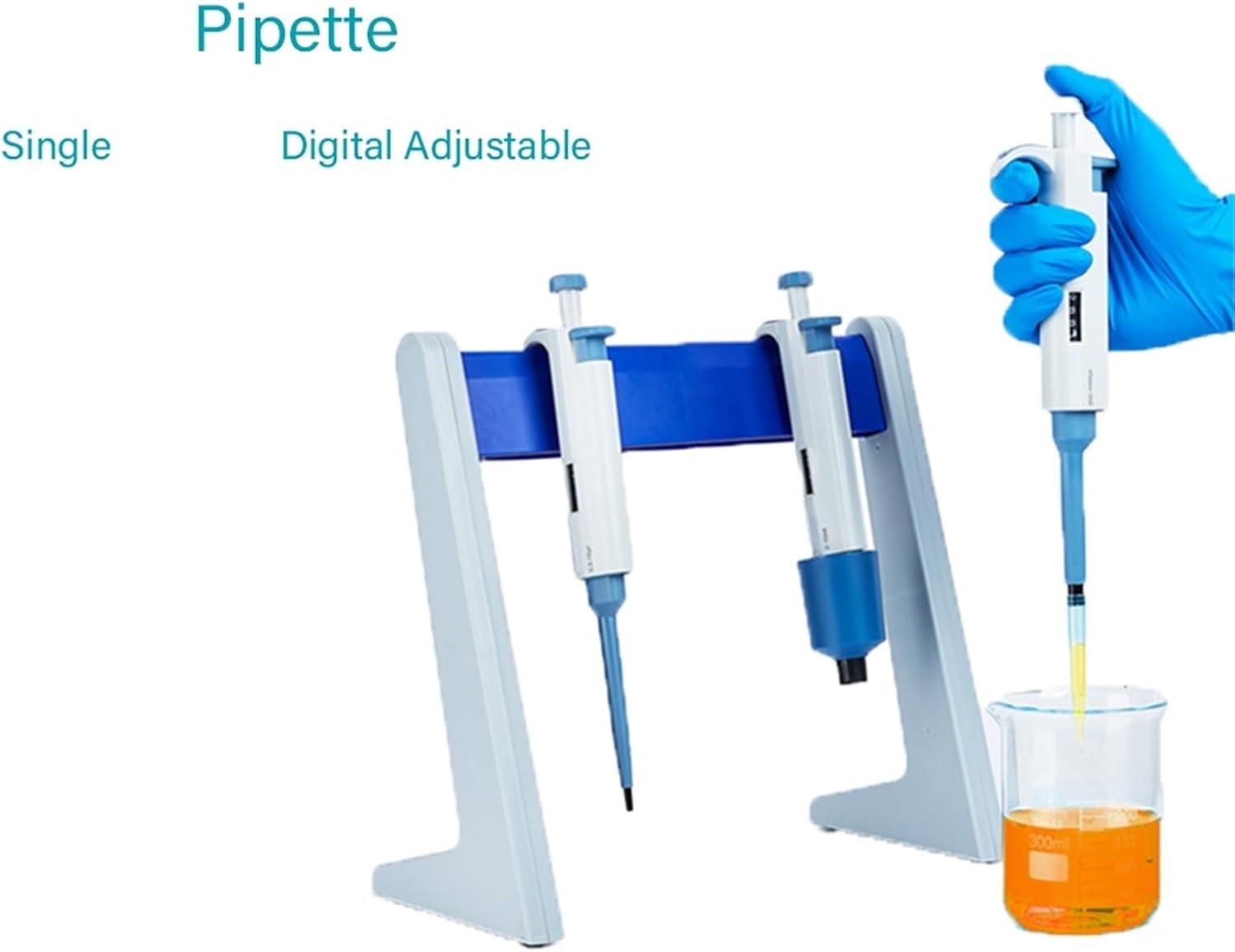 Single Channel Pipettes with Adjustable Volume and Calibrated Micropipette 0.2-2ul Liquid Capacity 2ml 10ml 200ul(0.1-2.5ul)