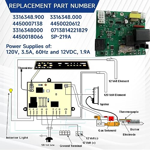 3316348.900 Power Module Board, RV Power/Control Module Kit #3316348900 Replacement for Dometic RV Refrigerator Fridge DM2652 RM2652 DM2663 DM2852 RM2852 RM2551NDR1062 DM2862 DM3862 NDM1062 RM2351 by AceSupever - Image 4