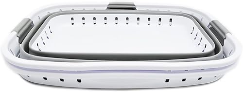 Miniatura 2 de SAMMART Cesta de plástico plegable de 44 L (11.6 galones), contenedor de almacenamiento plegable y plegable, bañera de lavado portátil, cesta de