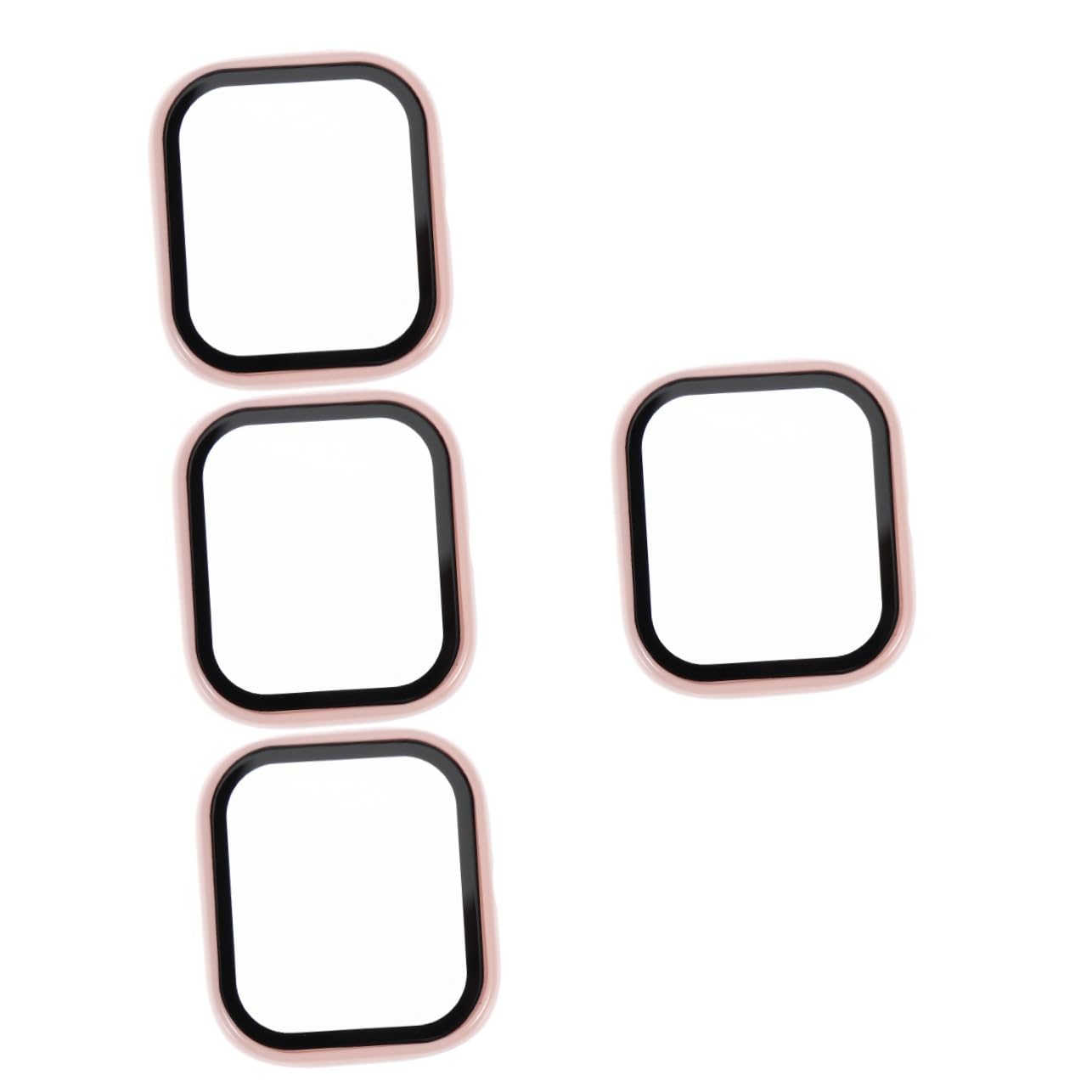 Housoutil 4pcs Pc Case Replaceable Case Bezel Watch Anti Scratch Case Screen Shell De Smartwatch Watch Supply Exercise Watch Sports One Body Protector Pink Tempered Glass