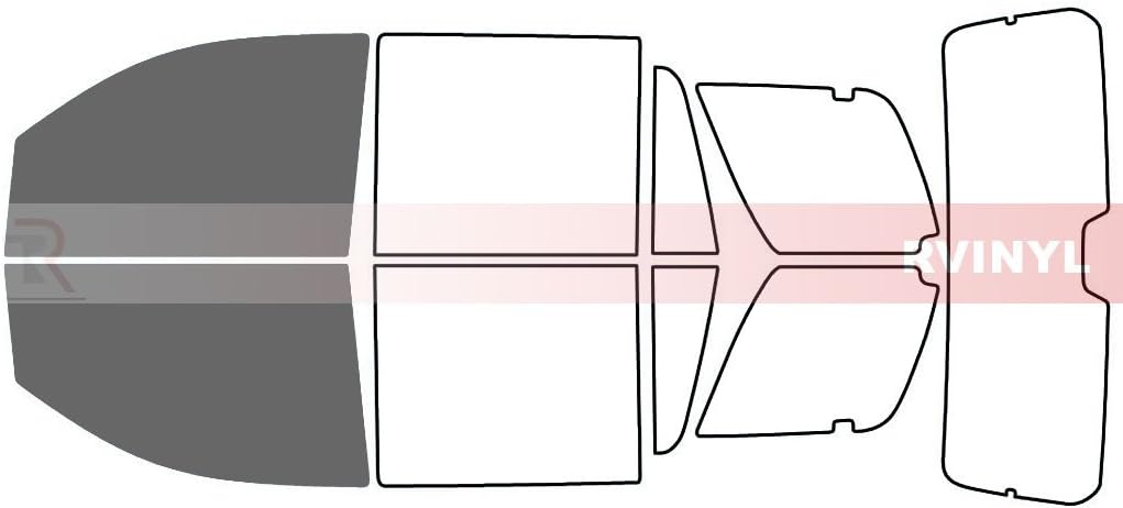 Rvinyl Window Tint Kit Compatible with Cadillac Escalade 2015-2020 - Black 35% - Single Ply No Bubble Film - Do it Yourself Vehicle Front Precut Kit