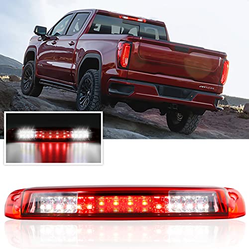 Bomusou For 1999-2007 Chevrolet Silverado/Gmc Sierra 1500 2500 3500/Hd Classic, Led Third 3Rd Brake Light Rear Cargo Lamp Assembly High Mount Stop Light (Red Lens) #TOP14