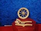 Krippen Zubehör Rad (8cm) und Schubkarre mit Holzbündel