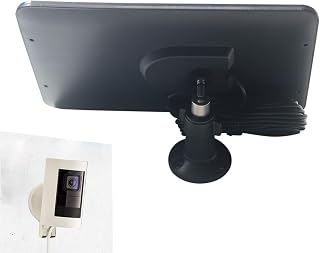 Security Camera Solar Panel Fast Charging Waterproof Attachment | 20W Adjustable Mount Camera Charger Panel for Home Front Door Backyard Driveway Garden Construction Site Garage