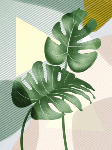 Peinture au numéro Feuilles 30x40 cm MÉGACRÉA pour un moment de détente