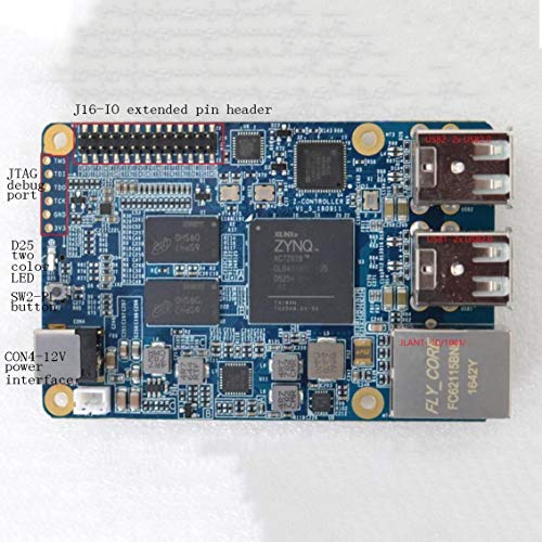 Taidacent HEX ZYNQ 7020 FPGA Development Board, Single-Board Computer, Linux, USB, Ethernet, HDMI, Power Supply, USB Cable Included