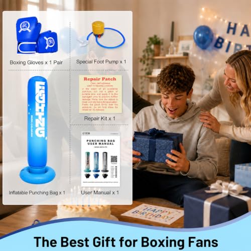 Youth Punching Bag Set 59 Inch Freestanding Inflatable Boxing Bag by Cyfie - Used condition - Image 8