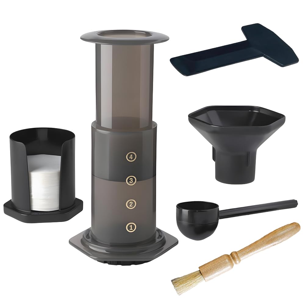 UC UCKAYACoffee and Espresso Maker, Hand Press Coffee Pot Filter, Plunger and Filters, Portable French Press Coffee Pot, Small Coffee Maker for Camping&Travel