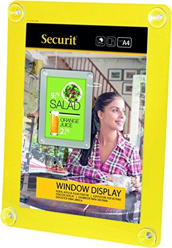 Securit Fenster-Schildhalter A4 gelb