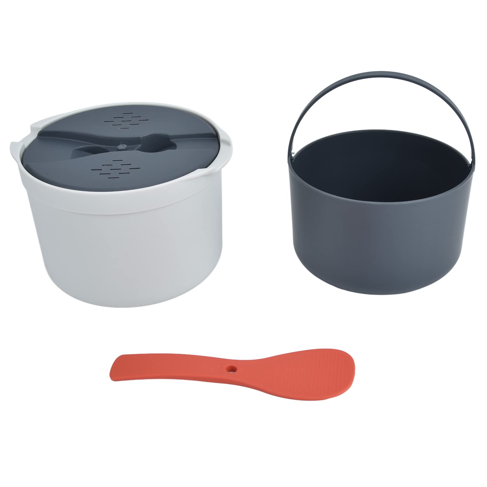 Cuociriso Per Microonde 2L - Pentola Antiaderente Con Paletta, Per Riso E Verdure, Ideale Per Casa E Viaggi - Foto 10