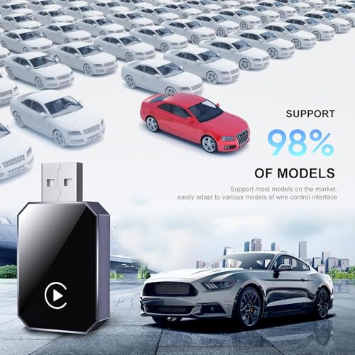 2-in-1 Wireless CarPlay Adapter,Compatible with Apple CarPlay & Android Auto,Upgrade Wired to Wireless in SecondsPlug & Play,Fast Auto-Connect,Easy Set Up,2025 Upgrade,Wireless Android Auto Adapter UK