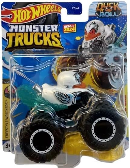Hot Wheels Monster Trucks Duck N Roll (White) Freestyle Wreckers 11/12