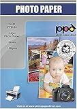 PPD 50 Sheets Inkjet Glossy Photo Paper 8.5x11 49lbs 180gsm 9.9mil Letter Size Instant Dry and Water-Resistant (PPD-24-50)