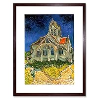 Amazon｜Van Gogh Church At Auvers 1890 Painting Picture Framed