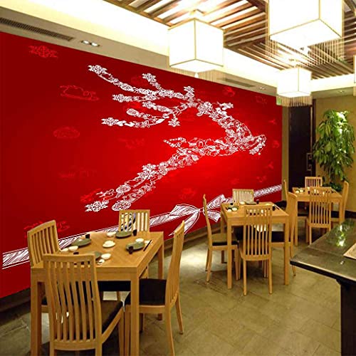 Papier peint auto-adhésif 3D poster mural élan de Noël abstrait 300x210cm pour chambre - 6