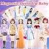 Magnetic Dress Up Dolls, Magnetic Doll Dress Up Kits Magnetic Paper Dolls Pretend Play Set for Girls Ages 4 Years and Up Kids Travel Activities Road Trip Car Ride Interactive Learning Imagine Gift