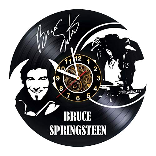 Vinyl Wall Clock Compatible With Bruce Springsteen Gift For Boss Dad Mom Boy Girl Kovides Vinyl Wall Clock Home Decoration Room Inspirational, Vinyl Wall Clock Silent Wall Art (2) #TOP2