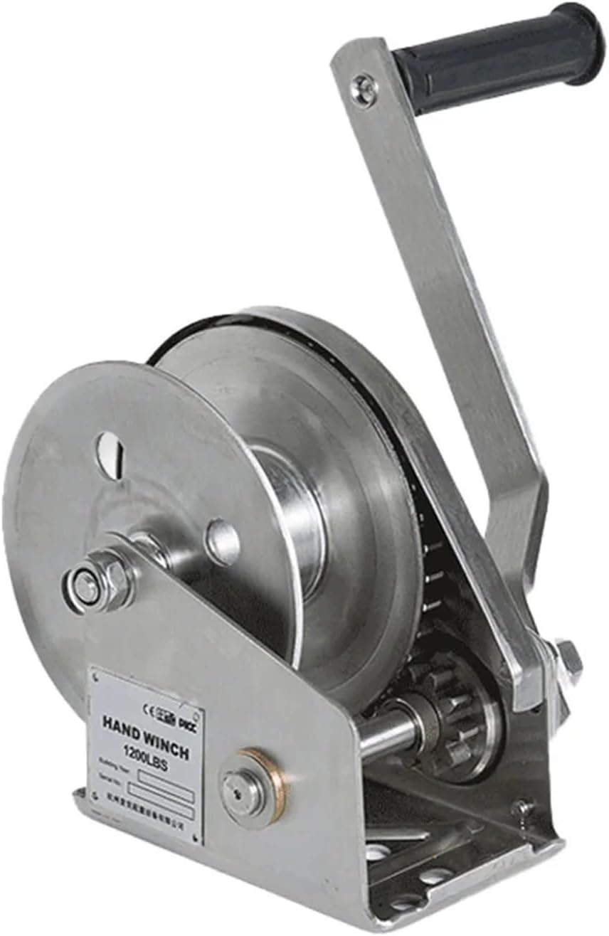 Hand Winch Crank 1200lbs/1800lbs/2600lbs, Stainless Steel Heavy Duty Gear Manual Winch for Rv Trailer, Boat Or ATV Without IWR Precisely Control The Movement
