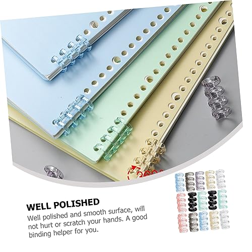 CAXUSD 16 Unidades Fichário Removível Anéis Espirais De Pasta Suprimentos Para Encadernação De Livro