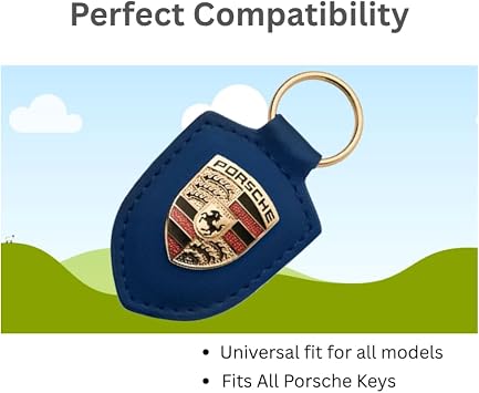 Porsche GENUINE Crest Keyring (Blue)