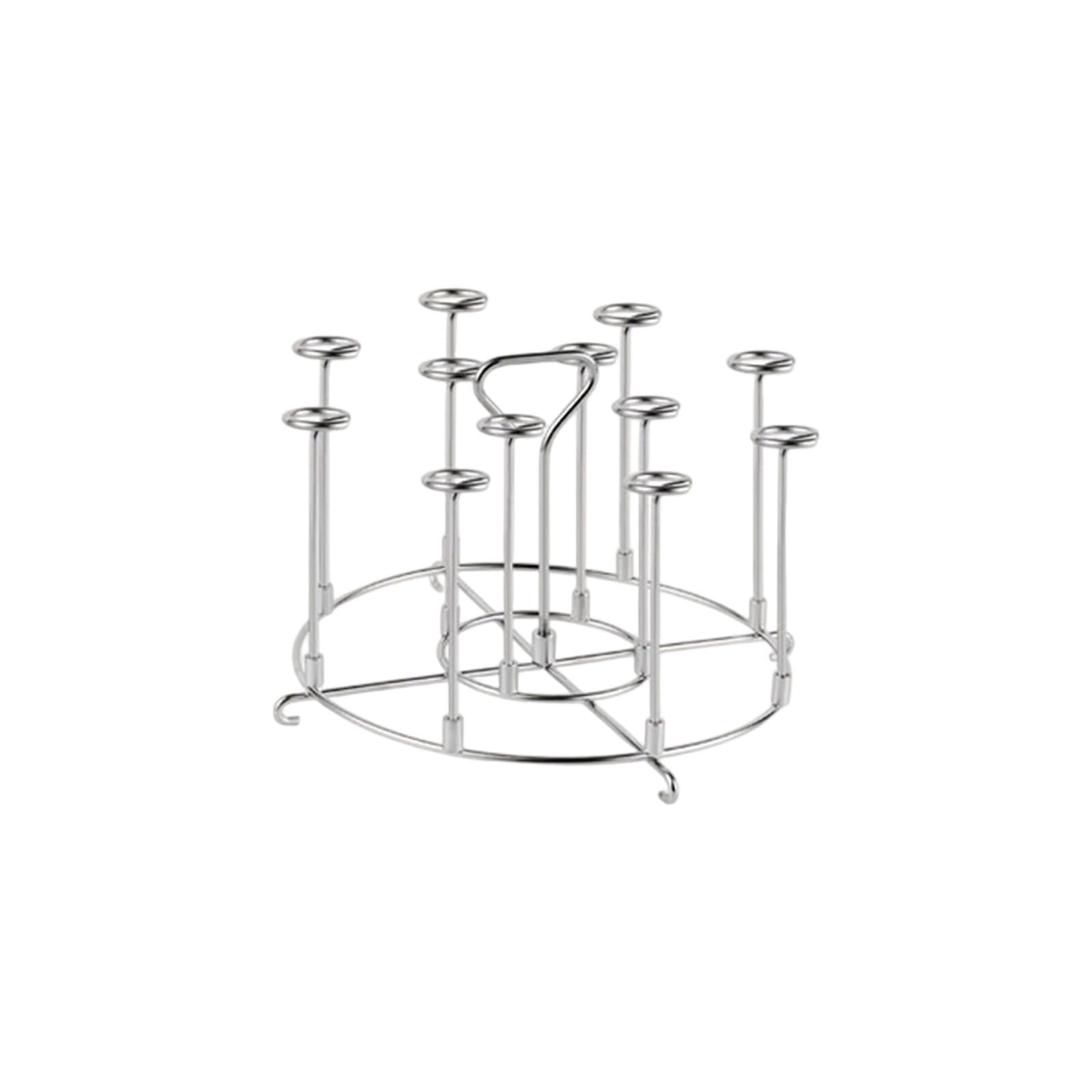 MICFENY 304 Stainless Steel Vertical Skewer Stand for Air Fryers Grilling Space Saving Grills Rack Kitchen Gadget