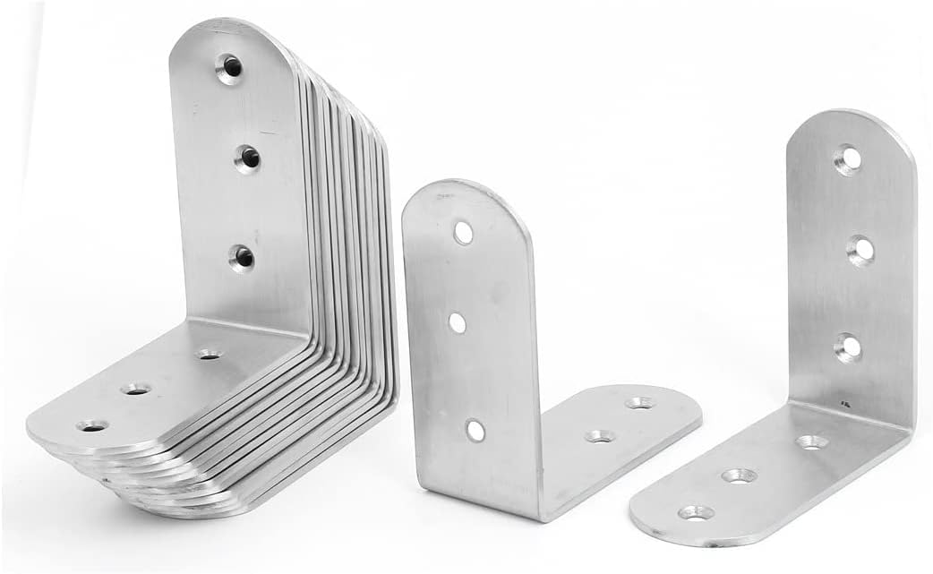 XYWHPGV 85mmx85mmx38mm Stainless Steel Screw Fixed Angle Bracket Shelf Support 15pcs(38648 c81a1 4e3e3 01bac f78f6 a80ae