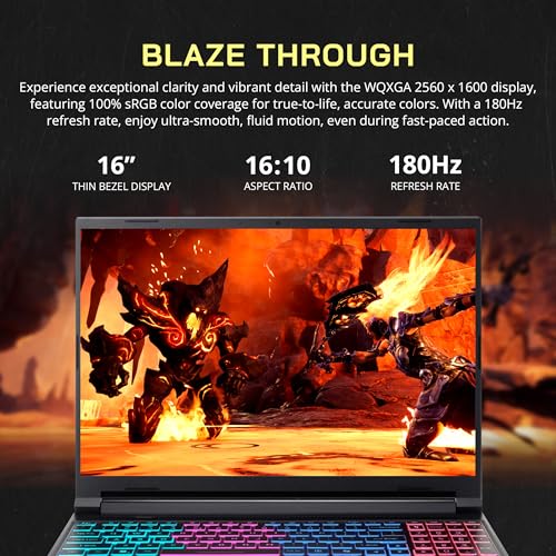 Image of acer Nitro V 16S Gaming Laptop, 16 inch WQXGA 180Hz IPS Display, AMD Ryzen 7 260, NVIDIA GeForce RTX 5070, 64GB DDR5, 2TB SSD, Backlit Keyboard, Win 11, Black, 1TB Docking Station Set