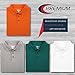 Premium Wear Men's High Moisture Wicking Polo T Shirts | Orange - 4X-Large