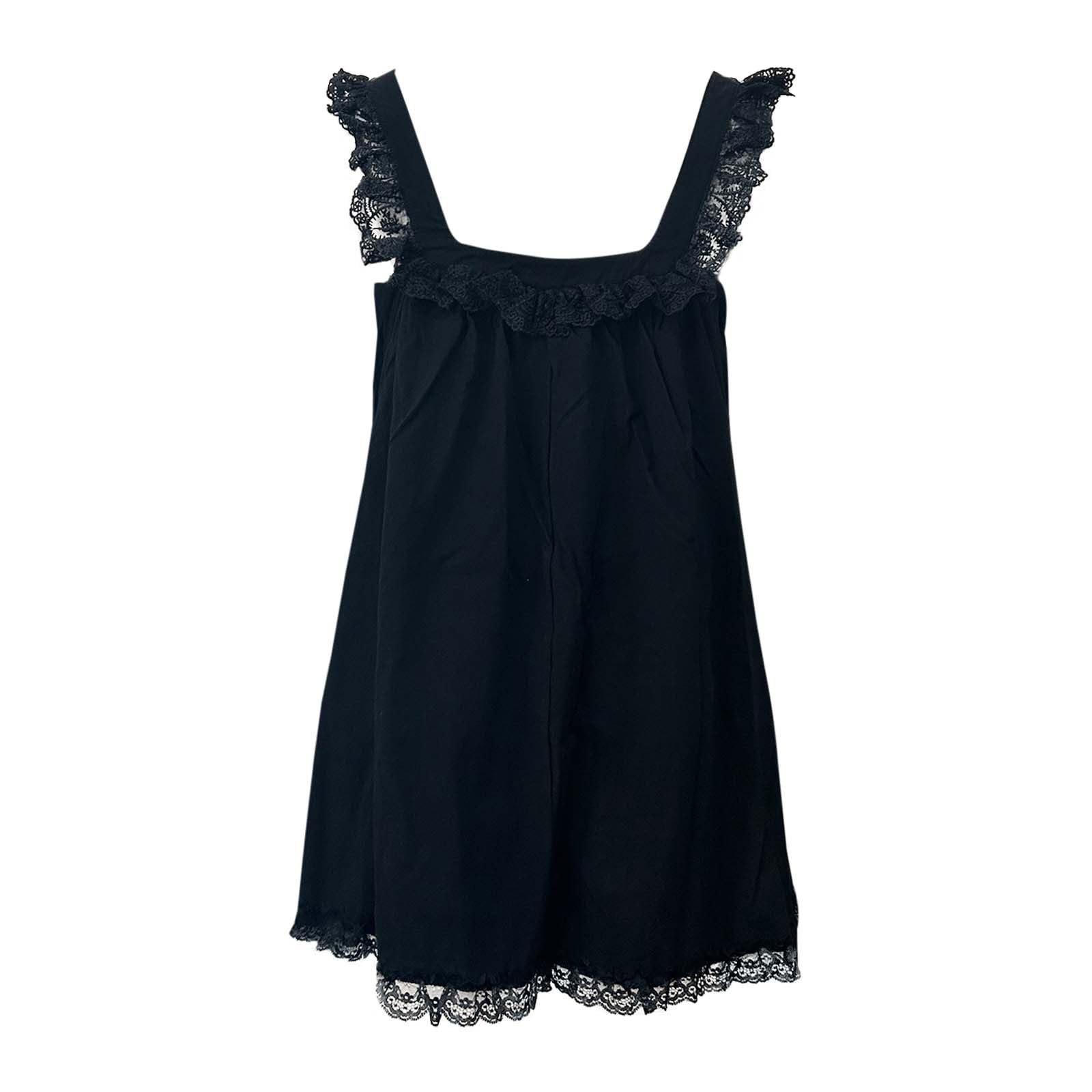 Neues Sommerkleid for Damen Mit Rückenfreier Schleife Und Spitzenbesatz, Lockeres Babykleid