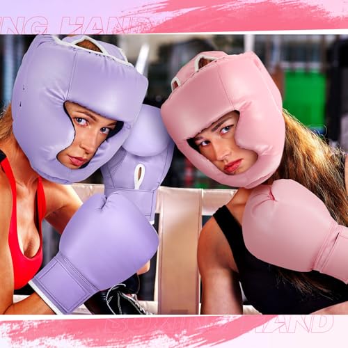 Image of Kanayu 14 Pcs Boxing Gloves and Headgear Set for Beginners Youth 16 Ounce Boxing Gloves Headgear Helmet Hand Wraps Mouth Guards Equipment for Beginners Training Equipment Gifts